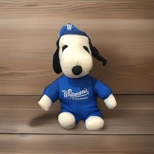 Whitman’s Candies Snoopy Plush Stuffed Animal Blue Hat 7” Peanuts